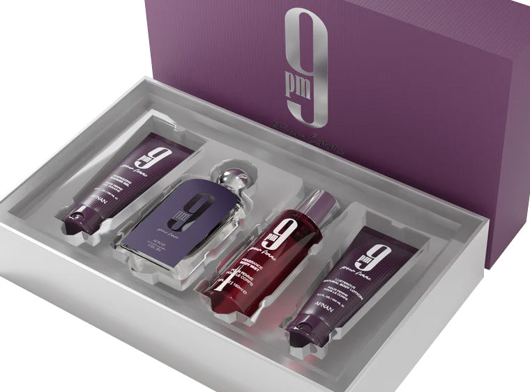 SET Afnan 9 pm Pour Femme 4 Piece (3 Sets)