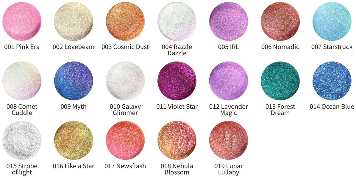 MOIRA DISPLAY STARSTRUCK CHROME LOOSE POWDER 120 PCS, 20 TESTER