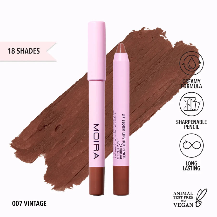 MOIRA - Lip Bloom Lipstick Pencil Matte Long Lasting (3 PCS)