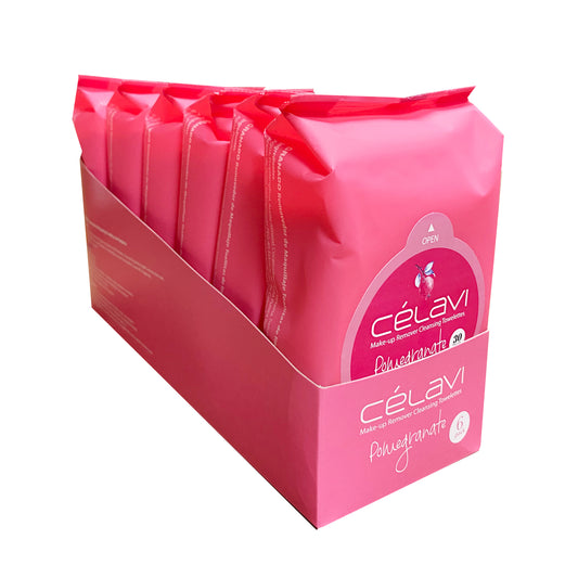 CELAVI makeup remover cleansing towelettes pack of 6