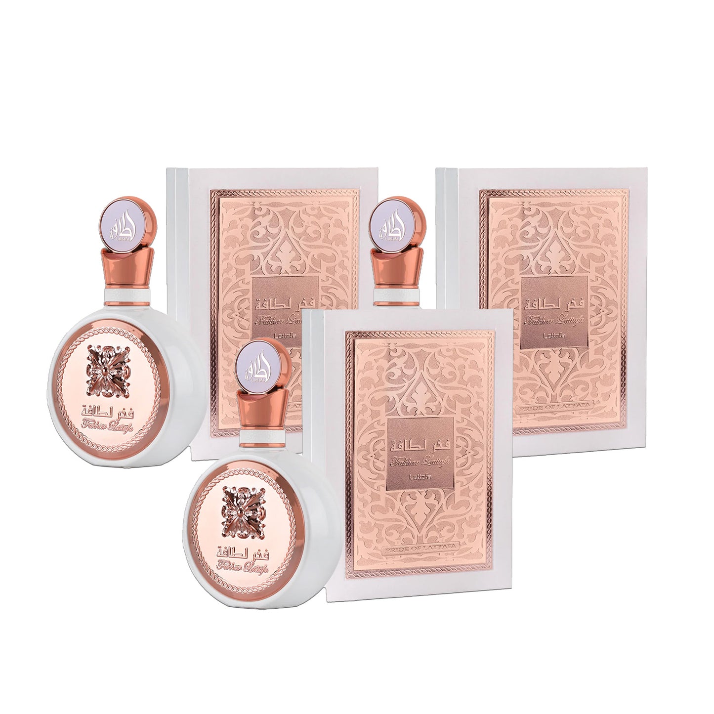 Lattafa Fakhar Women Eau De Parfum Sp 3.4 oz (3pcs)