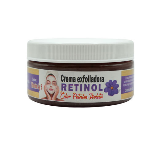 Crema Exfoliadora Retinol olor petalos violeta (3PC)