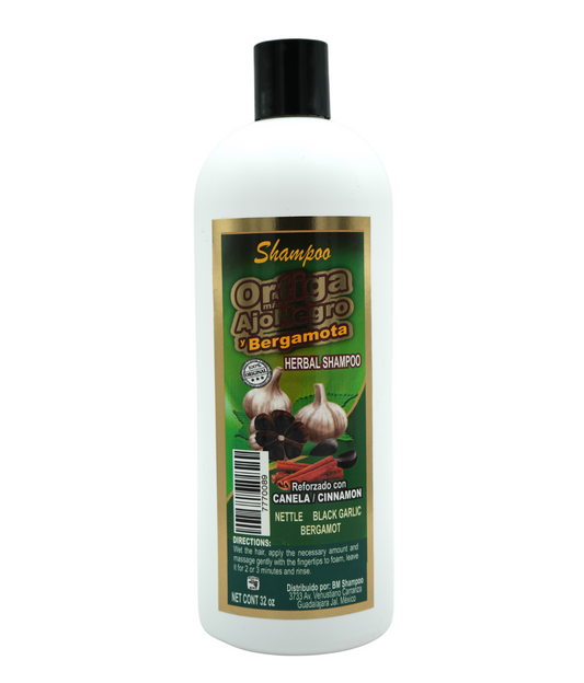 Shampoo Ortiga mas ajo negro y bergamota (3PC)