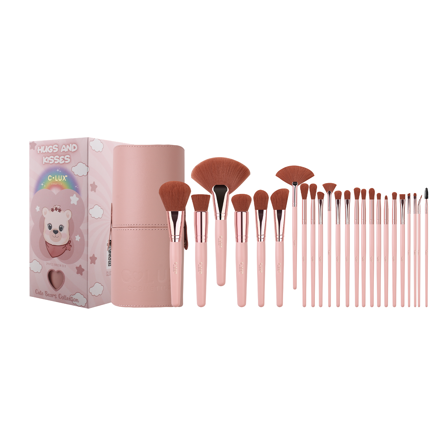 C Lux - Bear Collection 24 - Makeup Brush Set  (3 PCS)