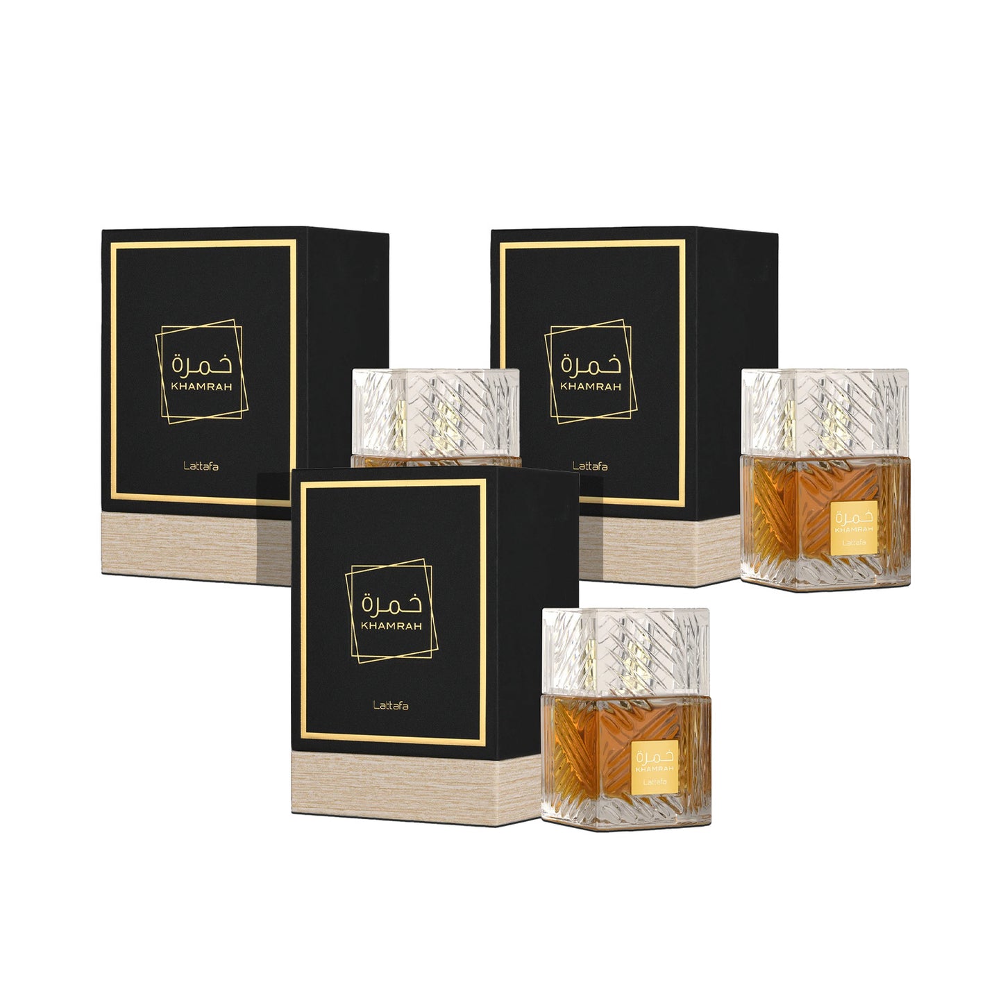 Lattafa Khamrah 3.4 oz - Eau De Parfum Sp (3pcs)