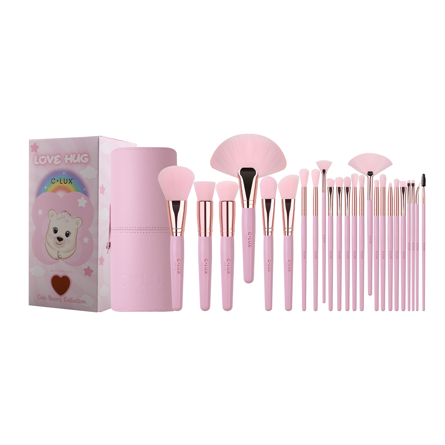 C Lux - Bear Collection 24 - Makeup Brush Set  (3 PCS)