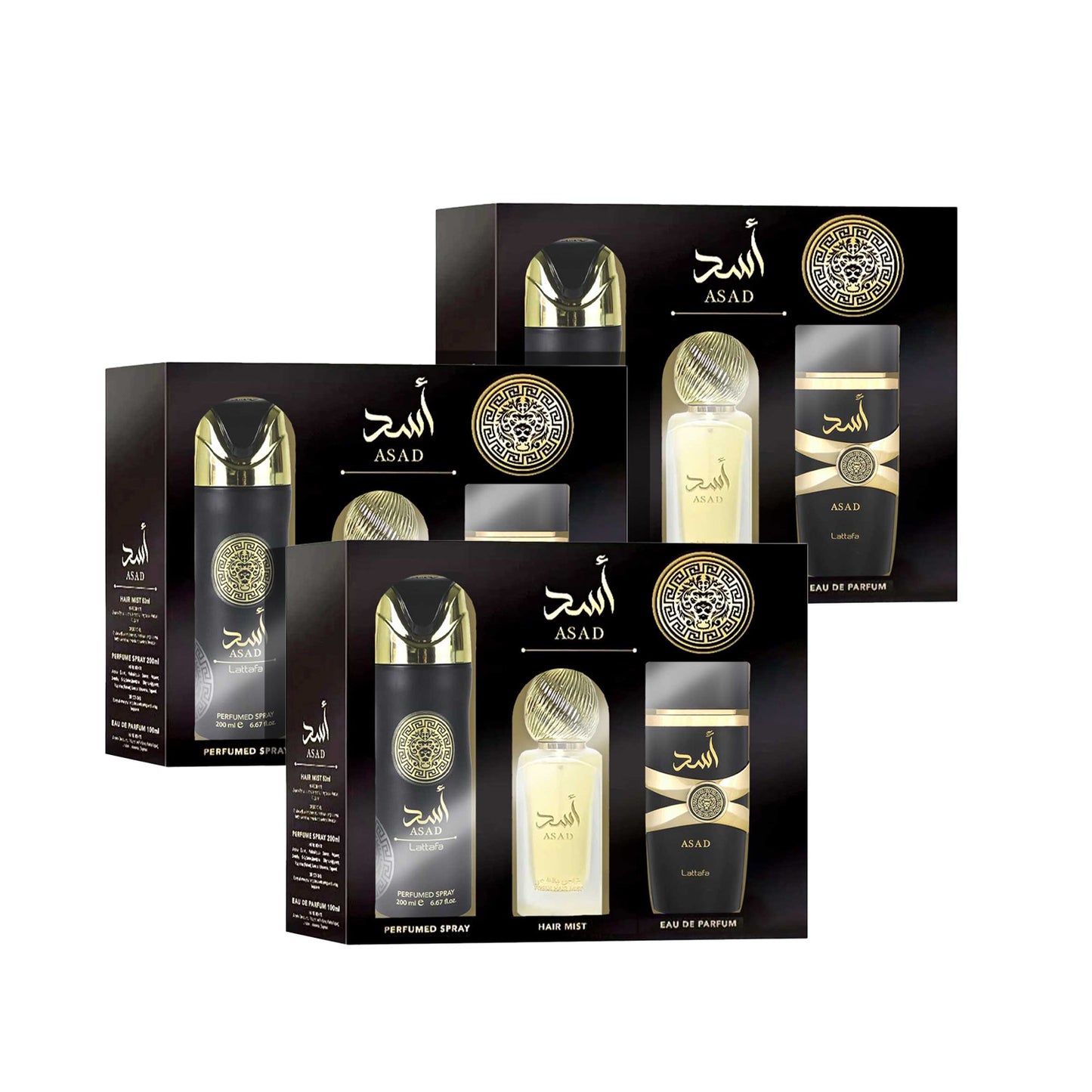 SET 3 PCS Lattafa Asad (3 Sets)