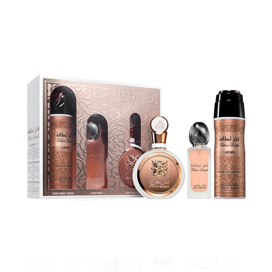 SET Lattafa Fakhar Women 3 Piece  (3 Sets)