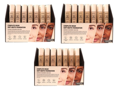 MOIRA DISPLAY COMPLETE WEAR TM SOFT MATTE FOUNDATION 126 PCS, 21 TESTER