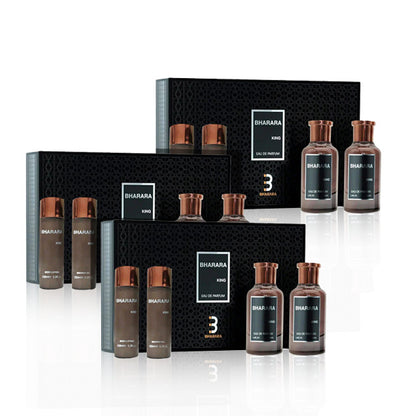 SET 4 PCS Bharara King (3.4oz EDP + 5oz SG + 3.4oz ASB + 5oz BL (3 Sets)