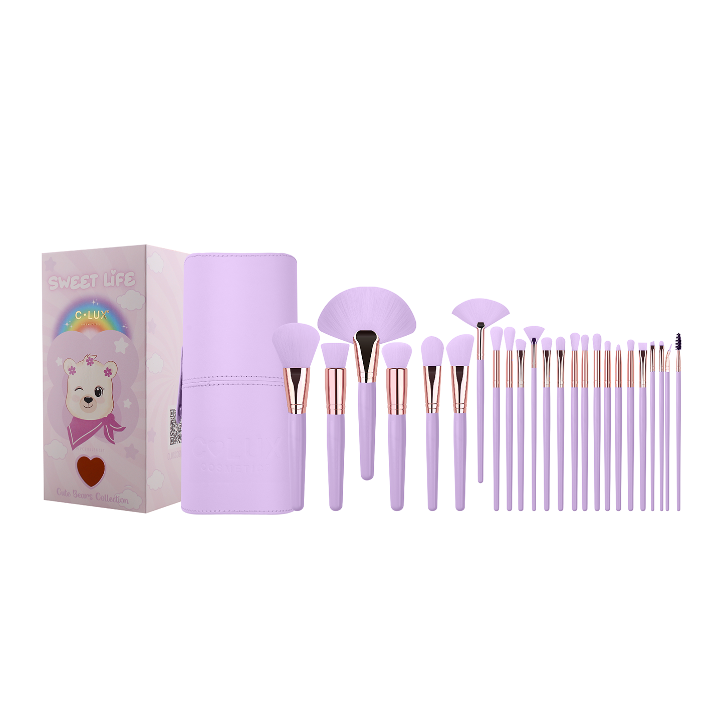 C Lux - Bear Collection 24 - Makeup Brush Set  (3 PCS)