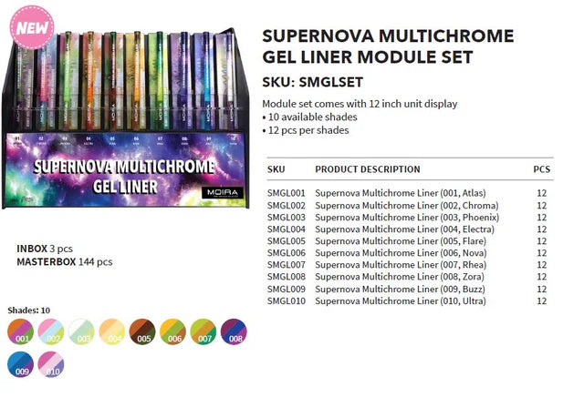 MOIRA - Supernova Multichrome Gel Liner (3PCS)