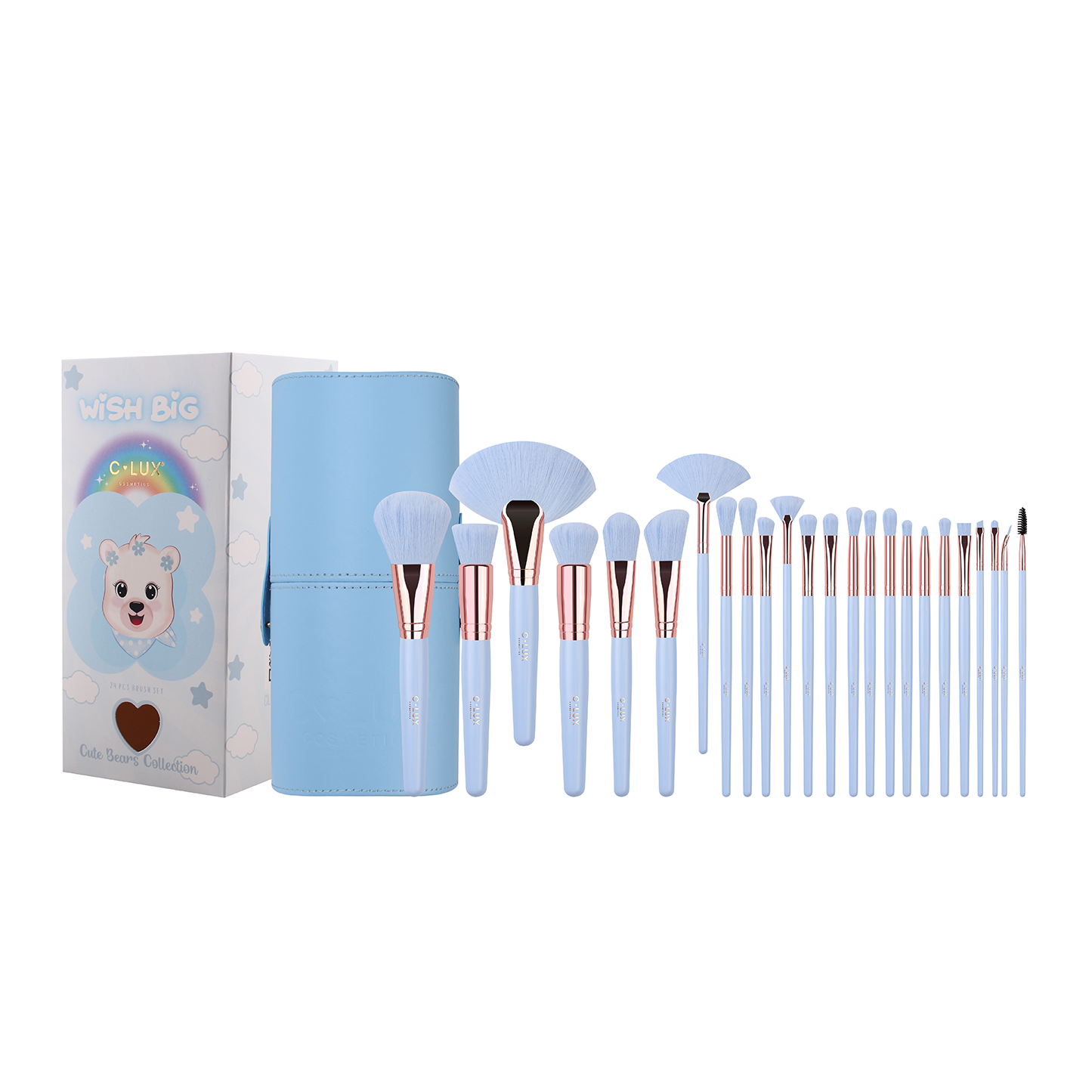 C Lux - Bear Collection 24 - Makeup Brush Set  (3 PCS)